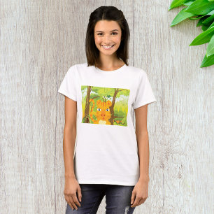 T-shirt Caricature de tigre en colère mignonne dans la jun