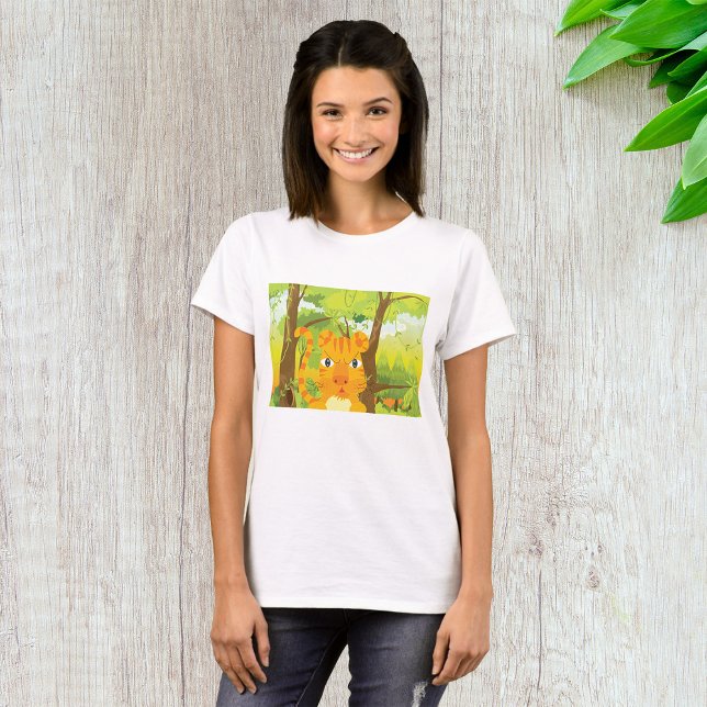 T-shirt Caricature de tigre en colère mignonne dans la jun (Créateur téléchargé)