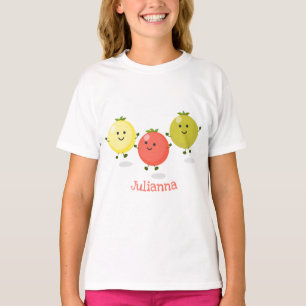 T-shirt Caricature de tomates cerises mûres