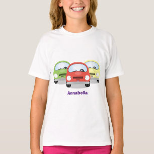 T-shirt Caricature de voitures Cute kawaii
