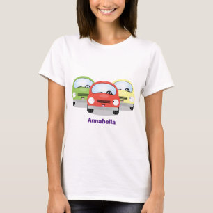 T-shirt Caricature de voitures Cute kawaii