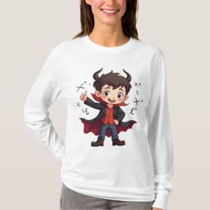 T-shirt Caricature d'enseignant en mathématiques amusantes