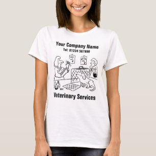 T-shirt Caricature des services vétérinaires pour personna