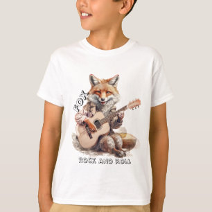 T-shirt Caricature Dessin Animé Animal Renard Un musical