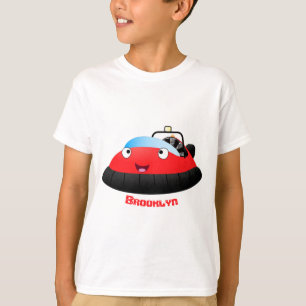 T-shirt Caricature d'hovercraft rouge joyeux