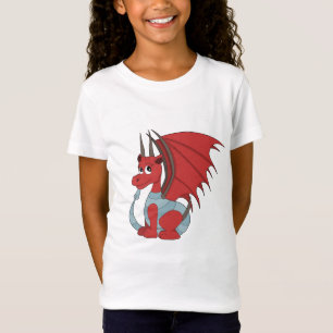 T-Shirt Caricature Dragon Rouge