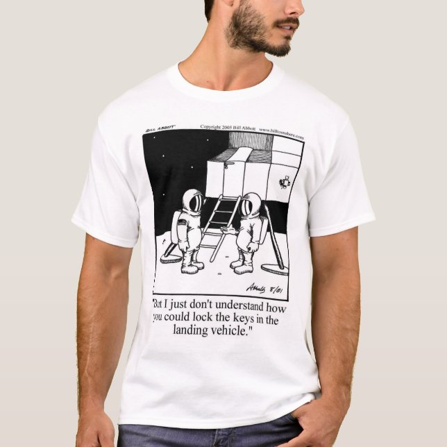 T-shirt Caricature drôle d'astronaute (Devant)