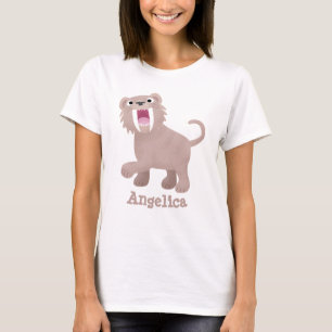 T-shirt Caricature du tigre mignon Saber Toothed Smilodon