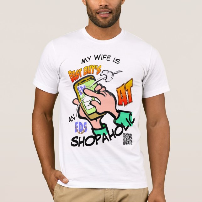 T-shirt Caricature EDS Shopaholic Wife (Devant)
