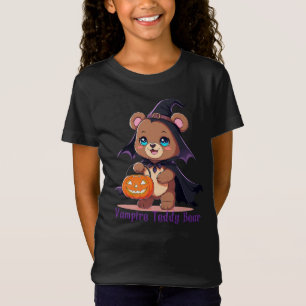 T-Shirt Caricature éffrayante Halloween Teddy Bear Vampire