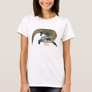 T-shirt Caricature en bleu