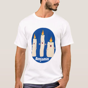 T-shirt Caricature en trois chandelles mignonnes