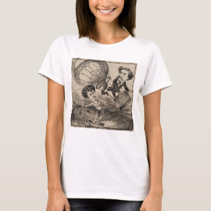 T-shirt Caricature Française Du Ballooniste En Ballon À Ai