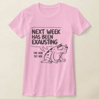 T-shirt caricature grenouille amusante épuisée
