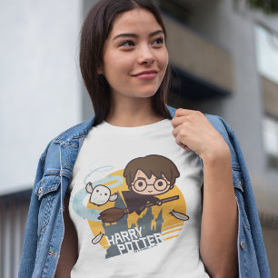 T-shirt Caricature Harry et Hedwig Flying Passé Hogwares