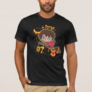 T-shirt Caricature Harry Potter Quidditch Chercher