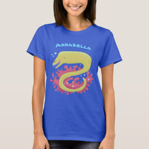 T-shirt Caricature humoristique murène verte