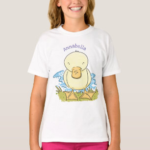 T-shirt Caricature jaune mignon pour canard bébé