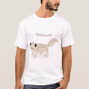 T-shirt Caricature joli tan gecko tan joyeux