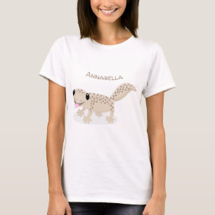 T-shirt Caricature joli tan gecko tan joyeux