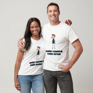 T-shirt Caricature Merveilleuse Garçon Avec Sourire