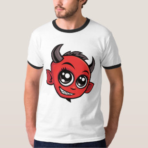 T-shirt Caricature mignonne et souriante diable