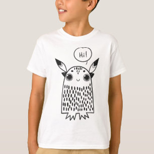T-shirt Caricature monstre mignon