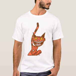 T-shirt caricature orange Kitty souriant