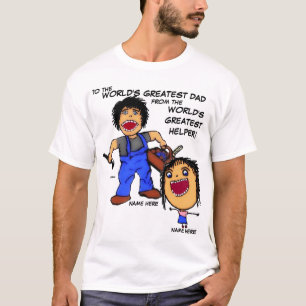 T-shirt Caricature papa et fille