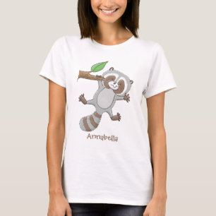 T-shirt Caricature pour bébé au raton laveur joyeux