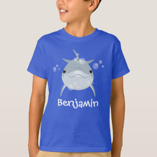 T-shirt Caricature pour dauphin kawaii joyeux
