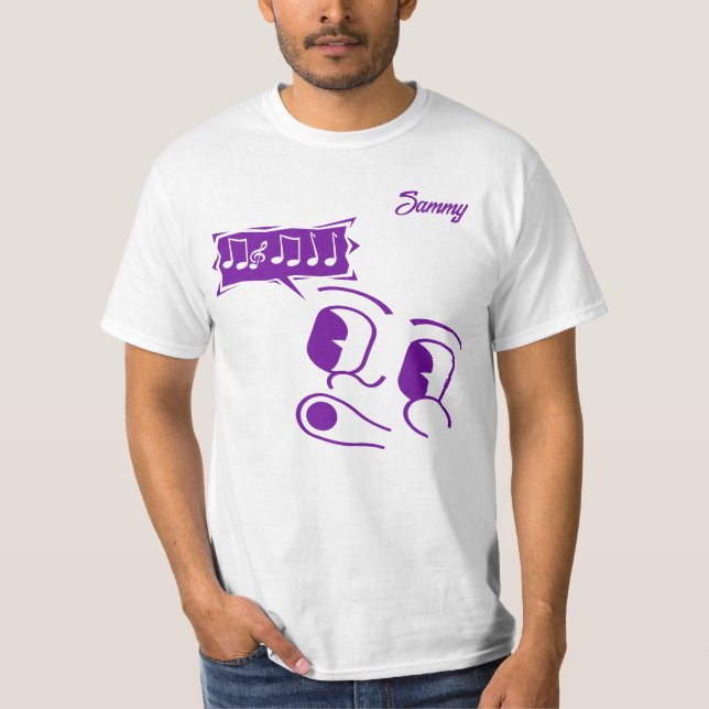 T-shirt Caricature sifflante visage personnalisable hommes (Devant)