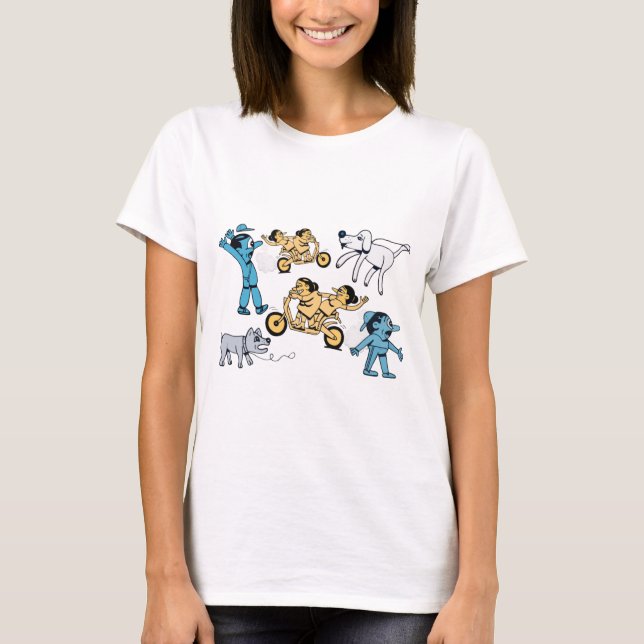 T-shirt Caricatures mignonnes. (Devant)