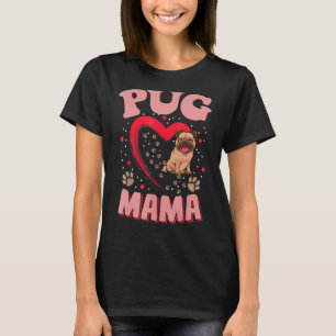T-shirt Carlin amusant Mama animal de compagnie Vêtements