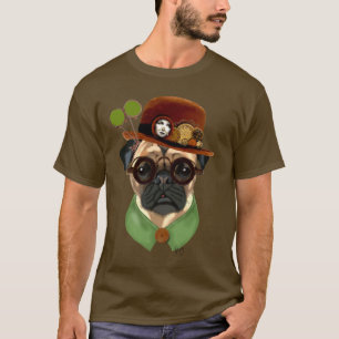 T-shirt Carlin avec le casquette de lanceur de Steampunk