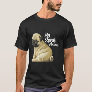 T-shirt Carlin Cadeaux Esprit Animal Carlin Amoureux Drôle
