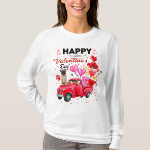 T-shirt Carlin Camion Rouge mignon Costume Saint Valentin