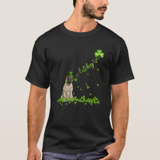 T-shirt Carlin Chien amusant Shamrock St. Patrick's Day
