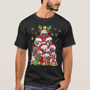 T-shirt Carlin Chien Arbre de Noël Décor