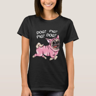 T-shirt Carlin Chien Cochon À La Fois Drôle Connexion De