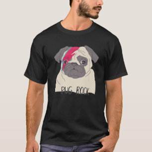 T-shirt Carlin Chien Doodle Chiot Musique Rock Et Rouleau 