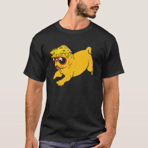 T-shirt Carlin Chien Puppy Slice Of Pizza Pet Box
