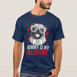 T-shirt Carlin Chien race Nerd lunettes maman Est Ma Valen