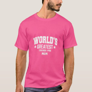 T-shirt Carlin Cocker Femme Mélange race Chien Décor Thème