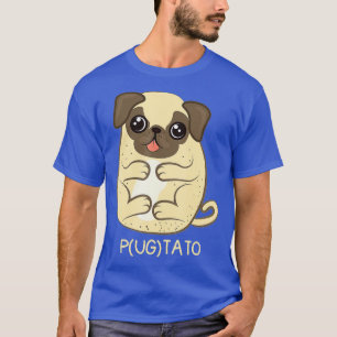 T-shirt Carlin de pomme de terre Amoureux des chiens cadea