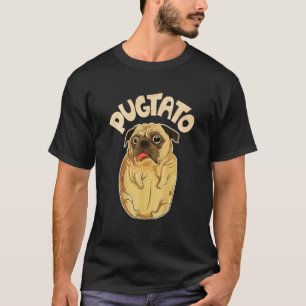 T-shirt Carlin de pomme de terre de chien costume mème