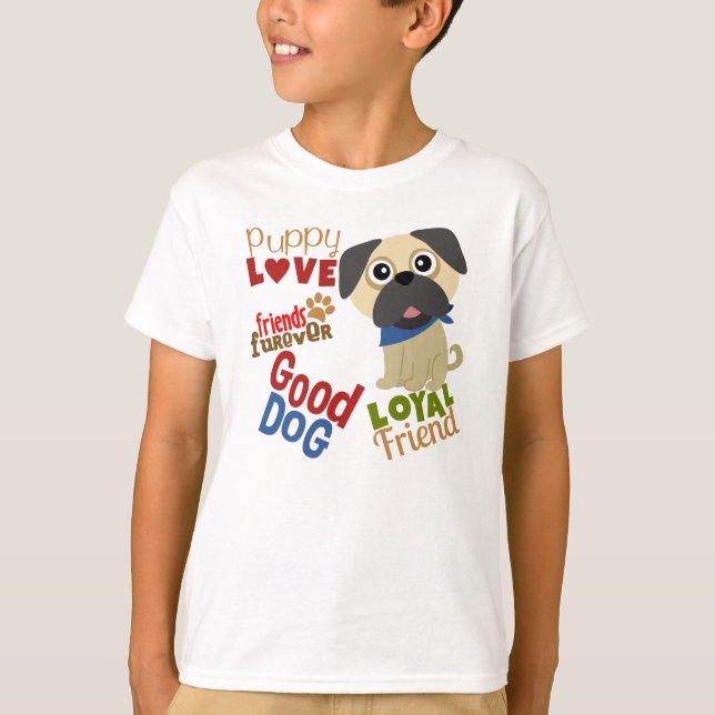 T-shirt Carlin Dog meilleur ami (Devant)