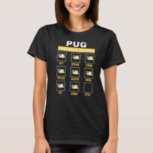 T-shirt Carlin Dog Obedience Training Funny Puppy Guide to