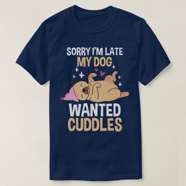 T-shirt Carlin du propriétaire du chien  (Design devant)