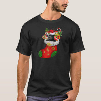 T-shirt Carlin En Sock Noël Noël Chapeau Noël Noël Noël Am